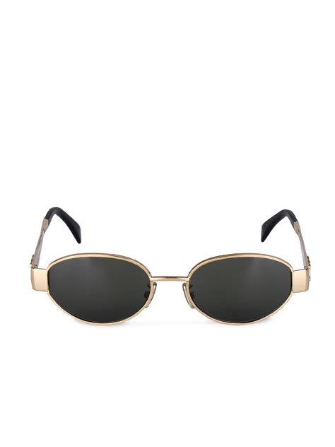 celine triomphe oval metal|Celine Triomphe Oval Metal Sunglasses .